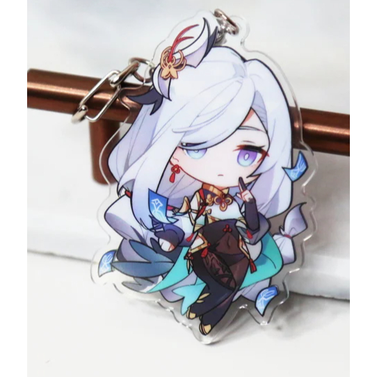 พวงกุญแจ Shenhe - เครื่องรางอะคริลิก Genshin Impact