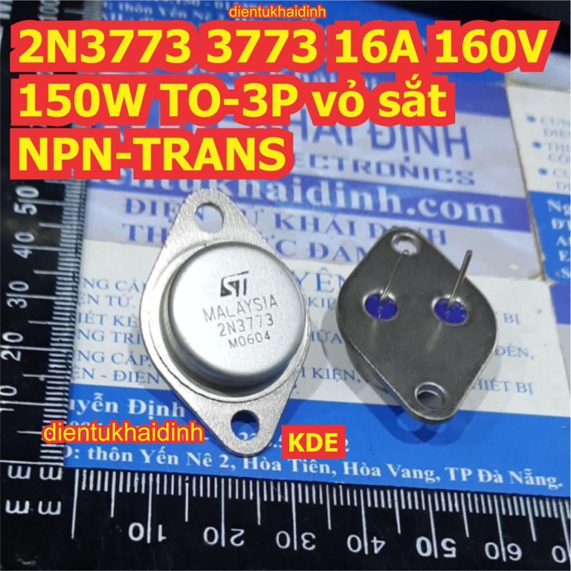 2 ชิ้น 2N3773 3773 16A 160V 150W TO-3P เปลือกเหล็ก NPN-TRANS (แพ็ค 2 ชิ้น) kde3039