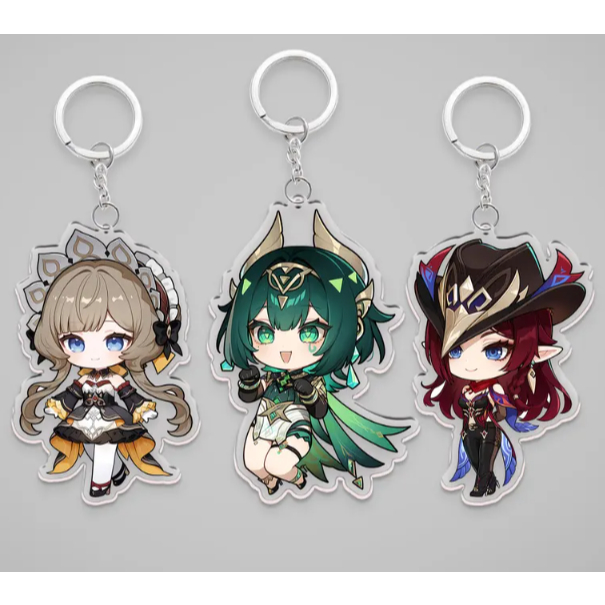 พวงกุญแจอะคริลิค Genshin Impact - Sandrone, Nefer, Chasca