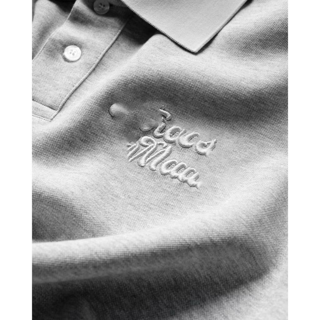 POLO CORE COLLAR SHIRT BOXY GREY - เสื้อยืดแขนสั้นผู้ชายและผู้หญิงสีเทา
