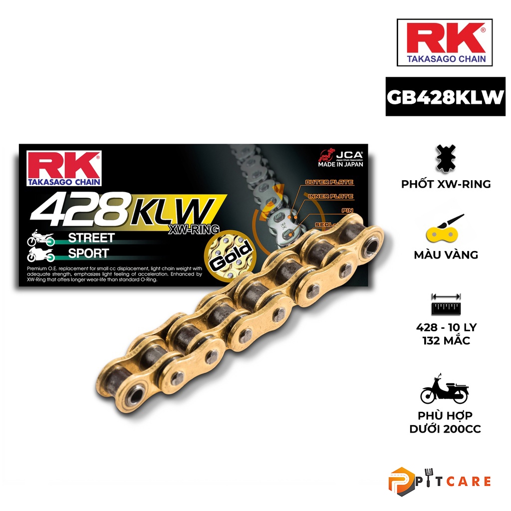 โซ่ RK แท้ 428KLW XW-ring โซ่ซีลทนทานมาก