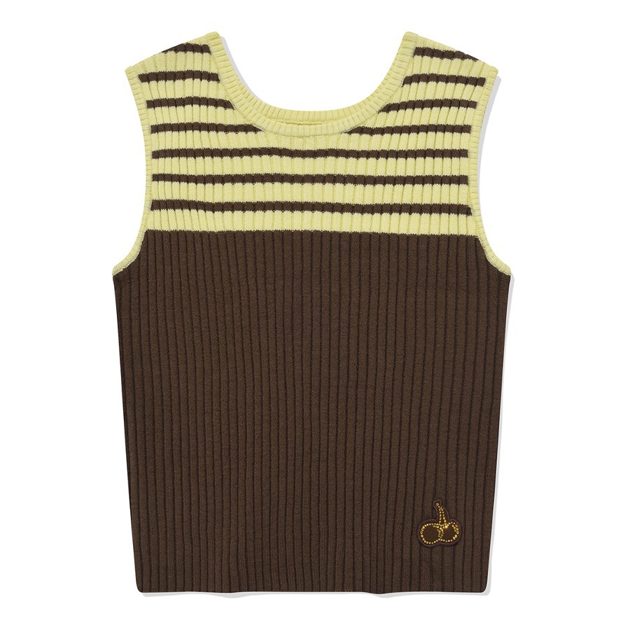 KIRSH SMALL CHERRY STRIPE KNIT VEST