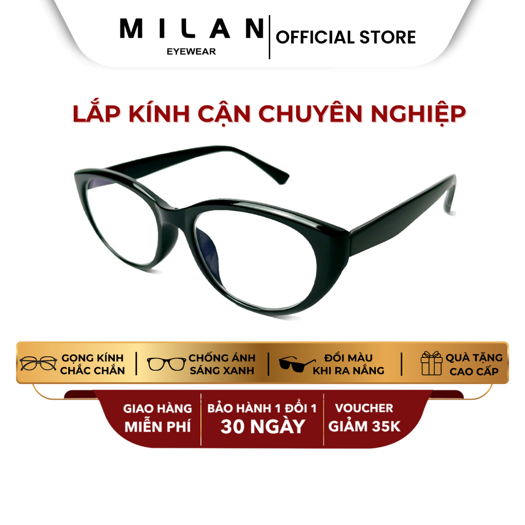 MILAN EYEWEAR กรอบแว่นตาตาแมวทําจากพลาสติกที่ใส่เลนส์ระยะใกล้ได้ MI39