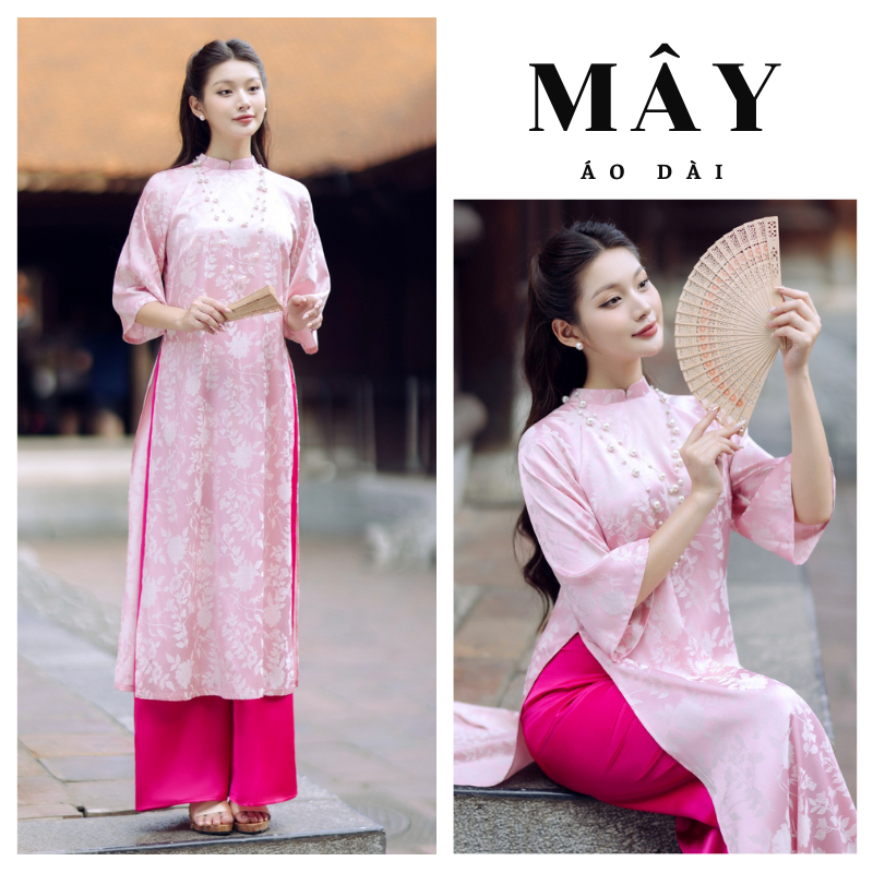 Womens Modern Ao Dai, Straight, Damask, Youthful (MD26) - Nha May Ao Dai