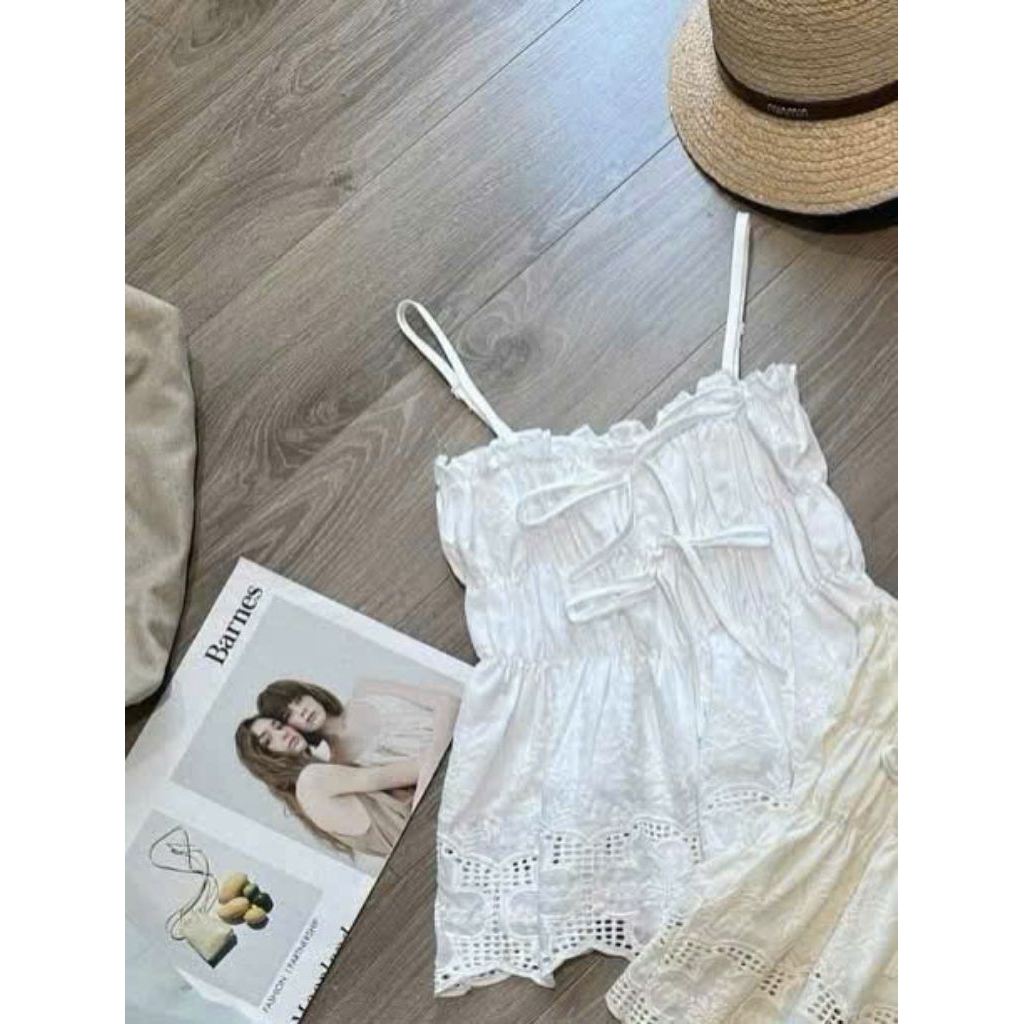 SHRIMP EMBROIDERED TWO-STRING SHIRT