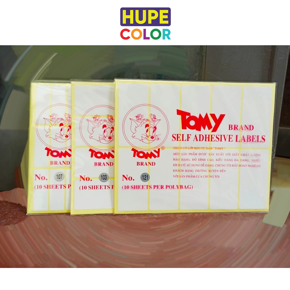 แพ็ค 10 Tomy A5 99–112 ป้ายรูปลอก – กระดาษพิมพ์บาร์โค้ดแบบมีกาวในตัว