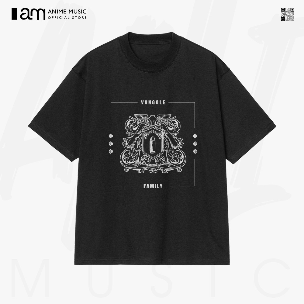 เสื้อยืดผู้ใหญ่ Katekyo Hitman Reborn! Vongole Family Oversize ผ้าฝ้าย 100% แขนสั้น