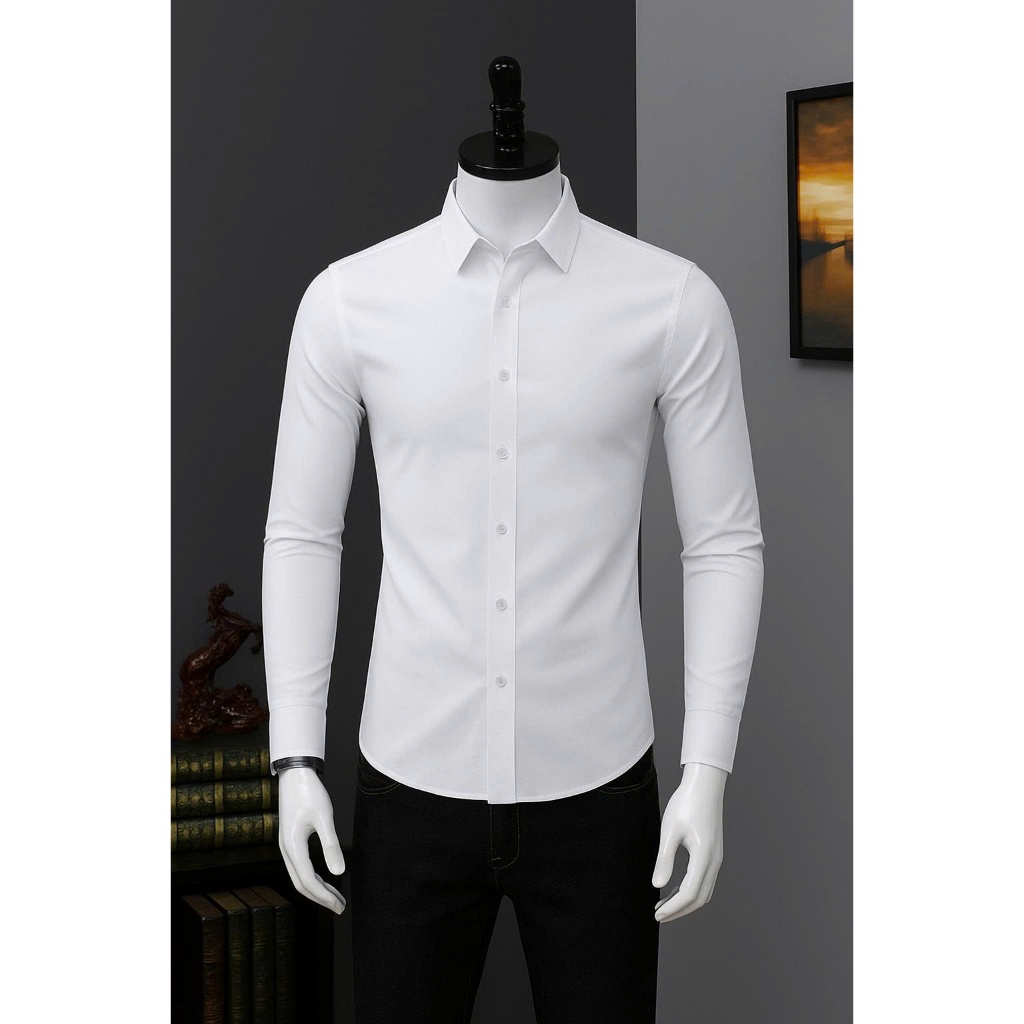 DEAL123SHOP เสื้อเชิ้ตแขนยาวผู้ชาย Plain รุ่นใหม่ ราคาถูกสุดๆ