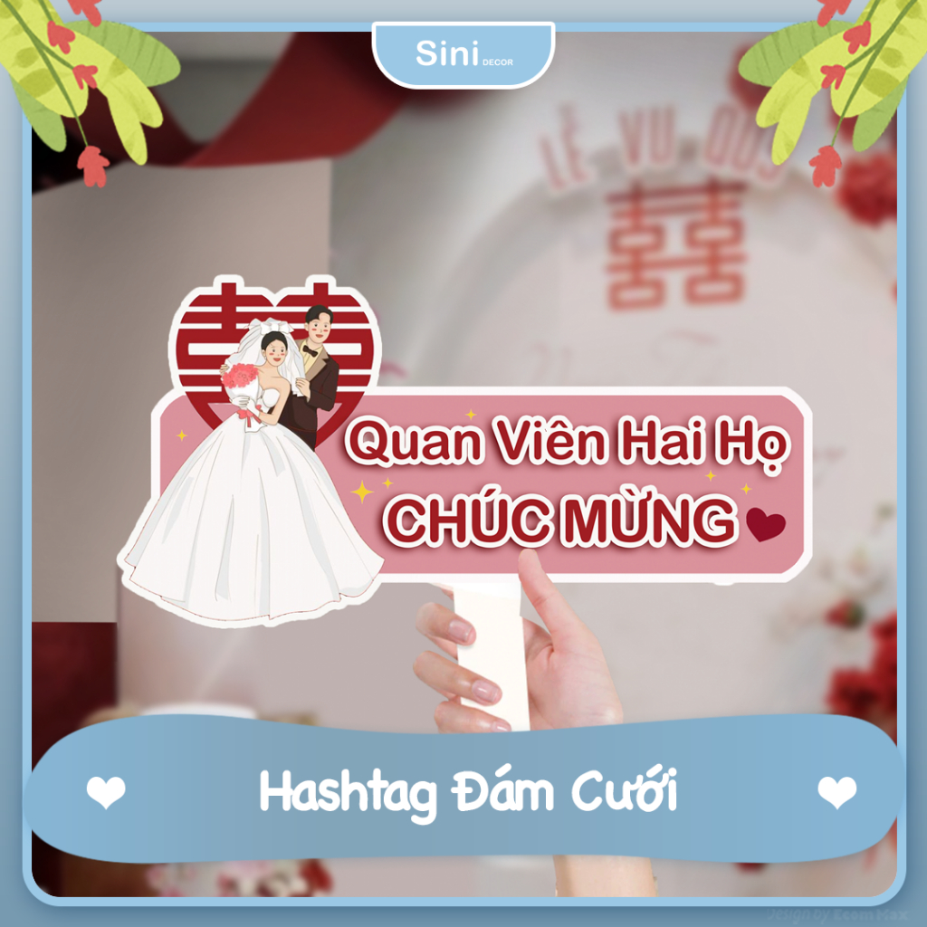 Wedding Hashtag - Wedding Hashtay - Sini Decor Handheld Hashtag