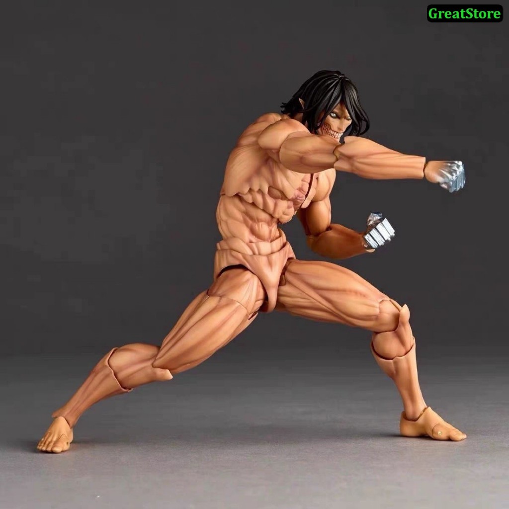 [ มีจําหน่าย ] Attack Titan (Eren Yeager) Amazing Yamaguchi Figure 16 cm