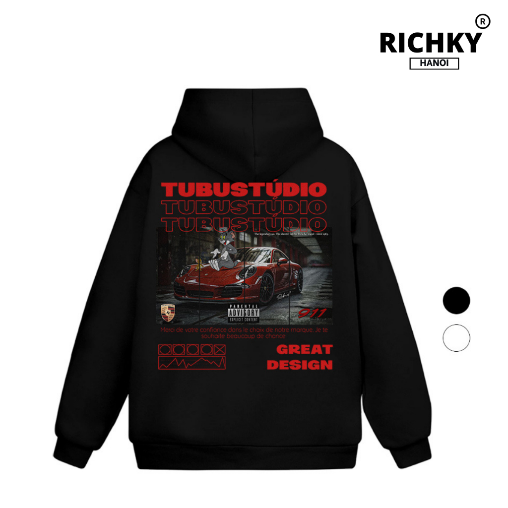 Richky Hanoi Premium Hoodie Turbo Porsche 911 Tubustudio