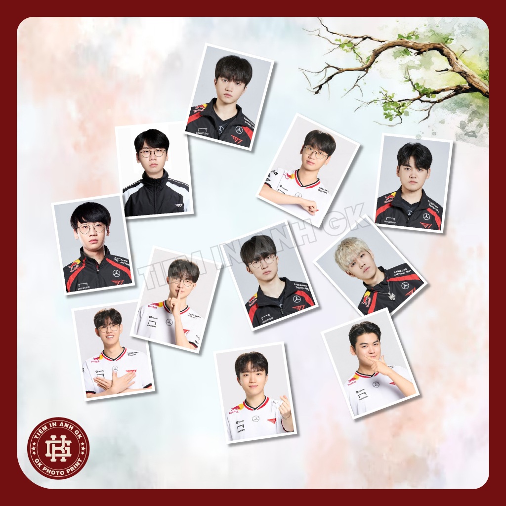 ID Photo T1 Esports LOL League of Legends - Zeus - Oner - Faker - Gumayusi - Keria - Photo card T1 ข