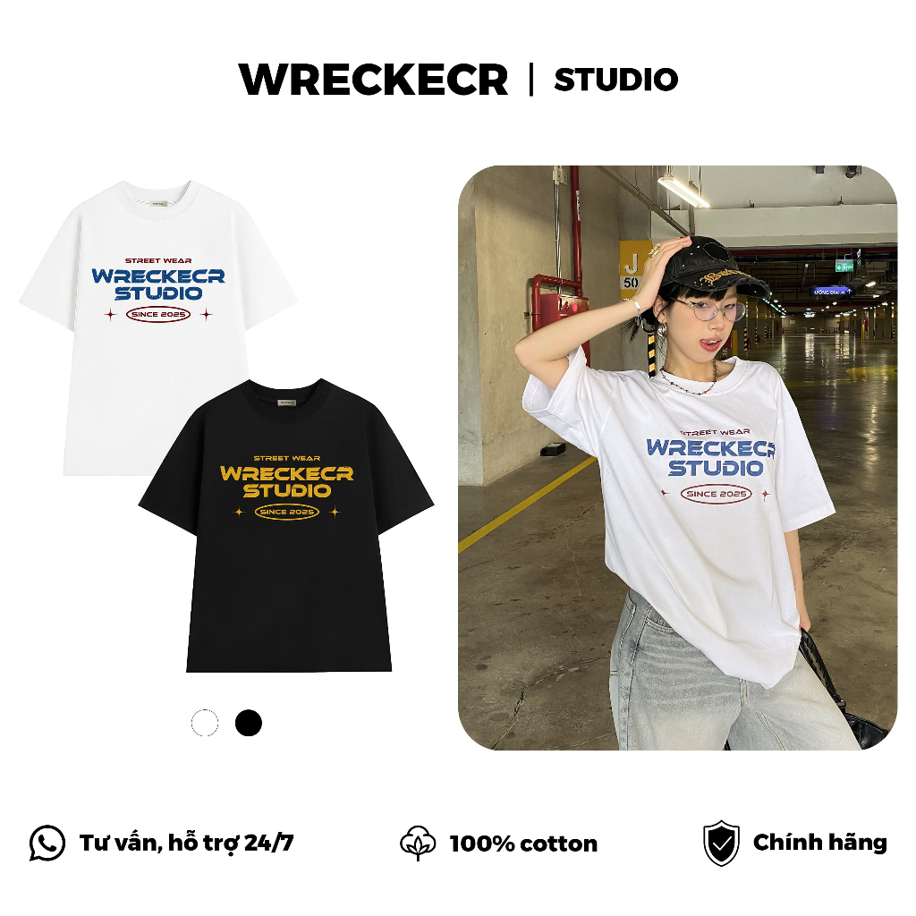 Wrecceccr Brand Tshirt Cotton 100% Unisex Form Oversize Local Brand