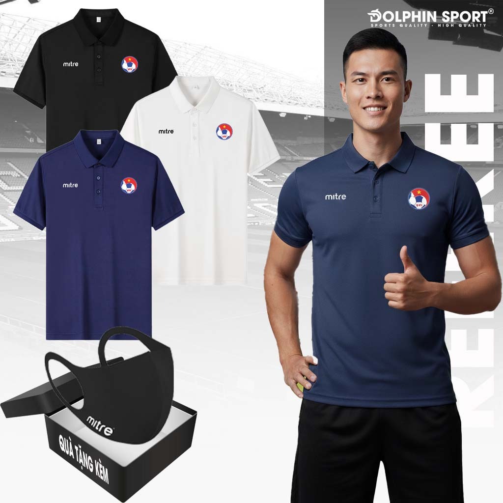 MITRE Vietnam Team Moving Polo Shirt Premium Pique Fabric MITER Brand - [ MITER x VFF ]