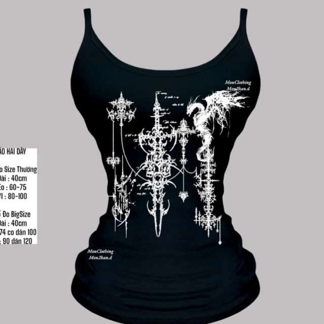 ( AVAILABLE ใน BIGSIZE ) เสื้อยืด Y2K GOTHIC BY MON CLOTHING