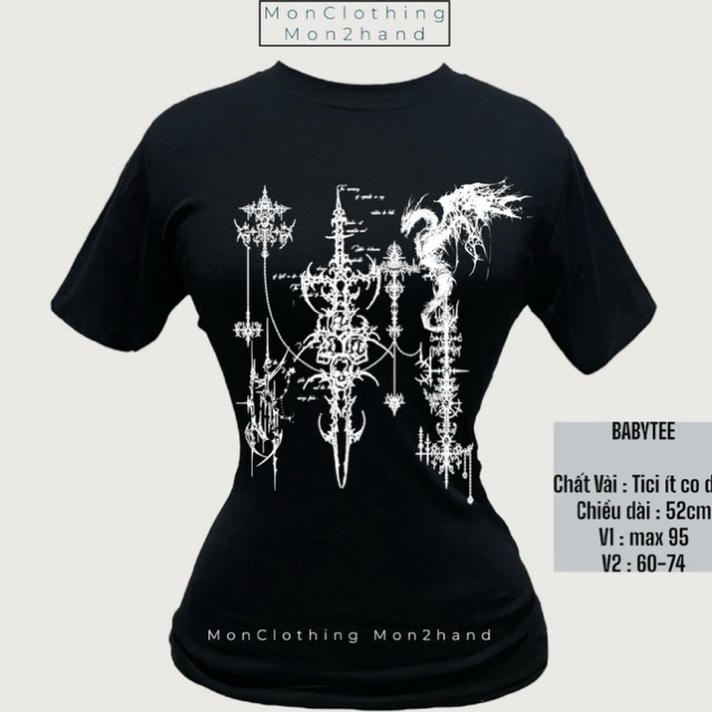 BABYTEE BLACK Y2K BY MON CLOTHING