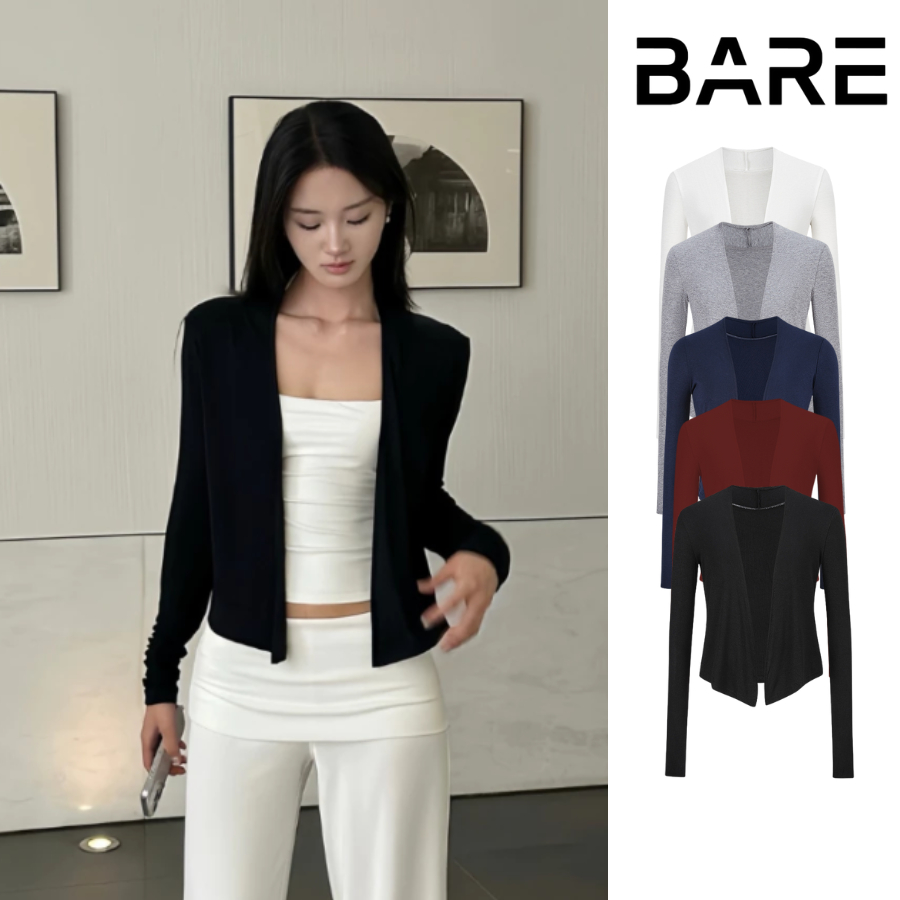 BARE_เสื้อสเวตเตอร์ถักยาวผ้าฝ้ายนุ่มสําหรับผู้หญิง | เสื้อแจ็คเก็ตกันความร้อนเลดี้สไตล์อ่อนโยน_ก728