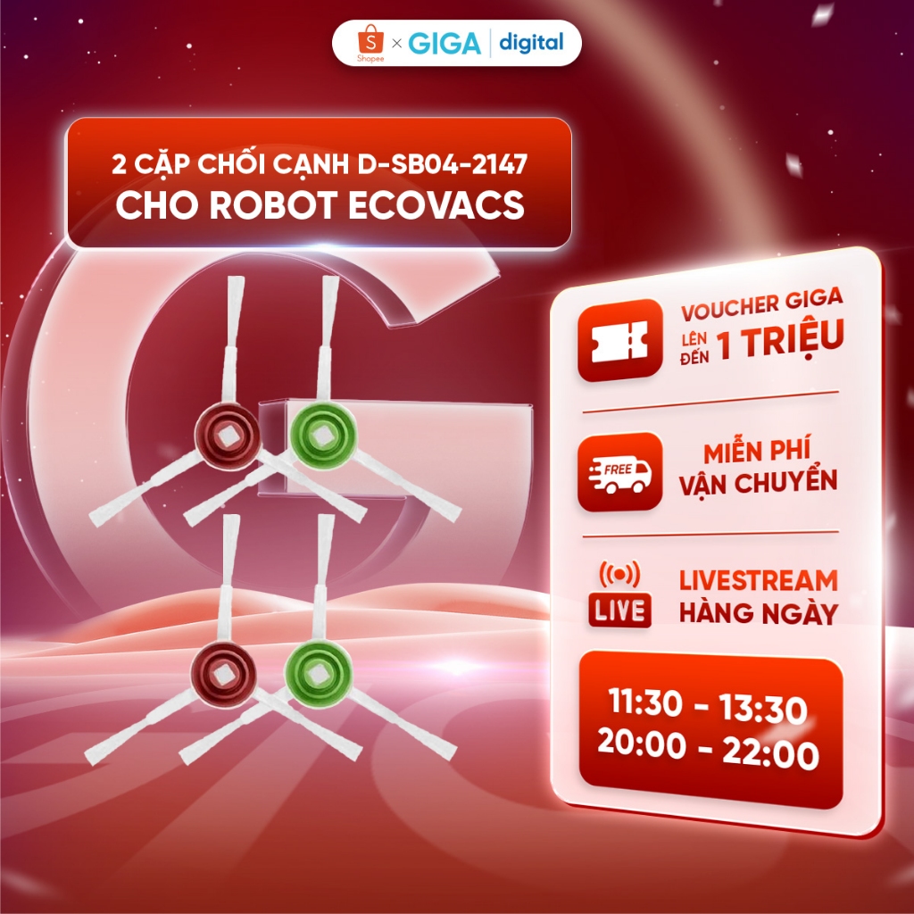 แผงข้าง 2 คู่ D-SB04-2147 สําหรับ Ecovacs Robot T5/ N5 / T8/ N5S / N8/ N8 Pro/ T9/ T9 AIVI/ X1 Serie