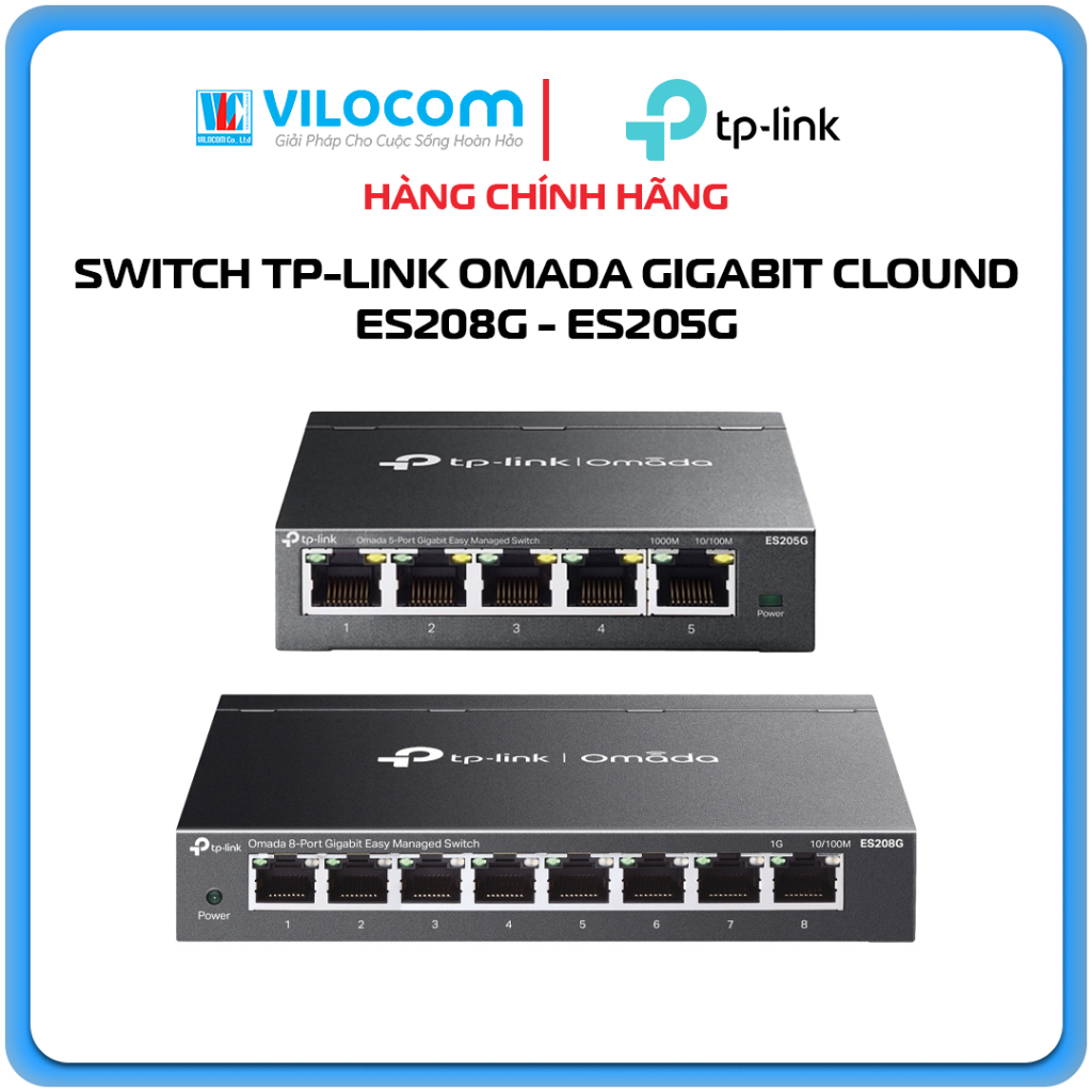 สวิตช์ TP-Link Omada ES205G ES208G | Cloud Management Gigabit Port - สินค้าของแท้