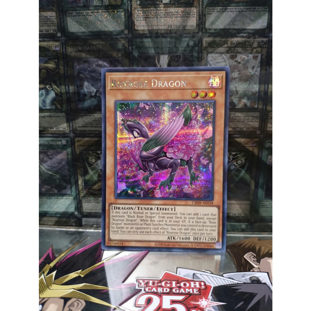 [ Peanut - โปรดดูคําอธิบาย ] Yugioh AE Roxrose Dragon Card - CR09-AE038 - Scr