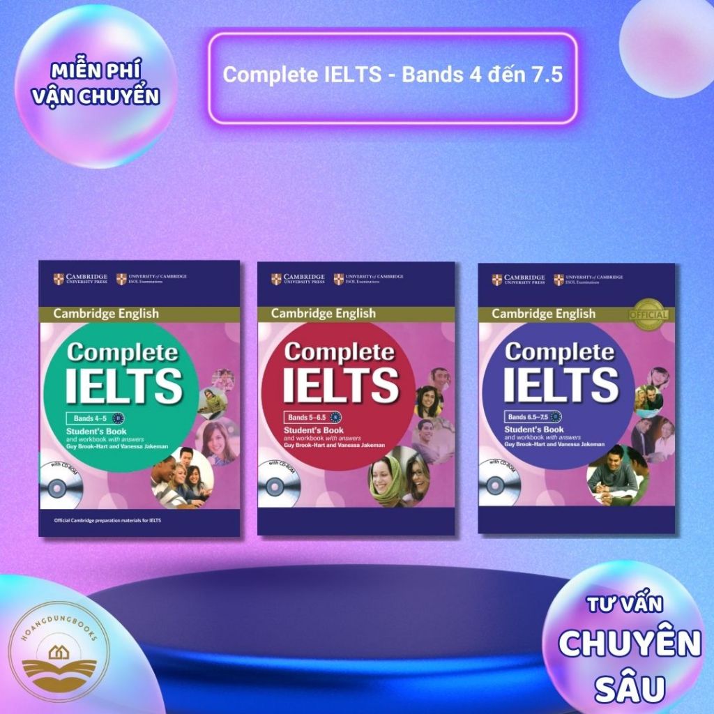 หนังสือภาษาอังกฤษ - ฉบับสมบูรณ์ Ielts (หนังสือนักเรียน + สมุดงานพิมพ์ด้วยกัน) การพิมพ์สีพร้อมไฟล์เสี