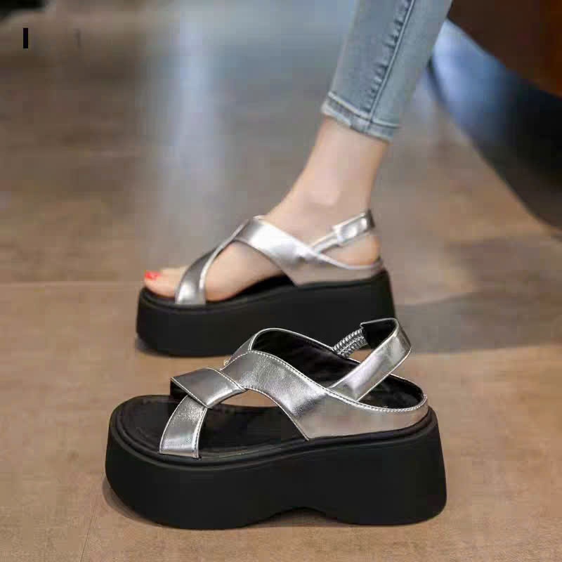 SUPER SMOOTH LEATHER 7CM รองเท้าแตะ SPIRAL สูง TCN1