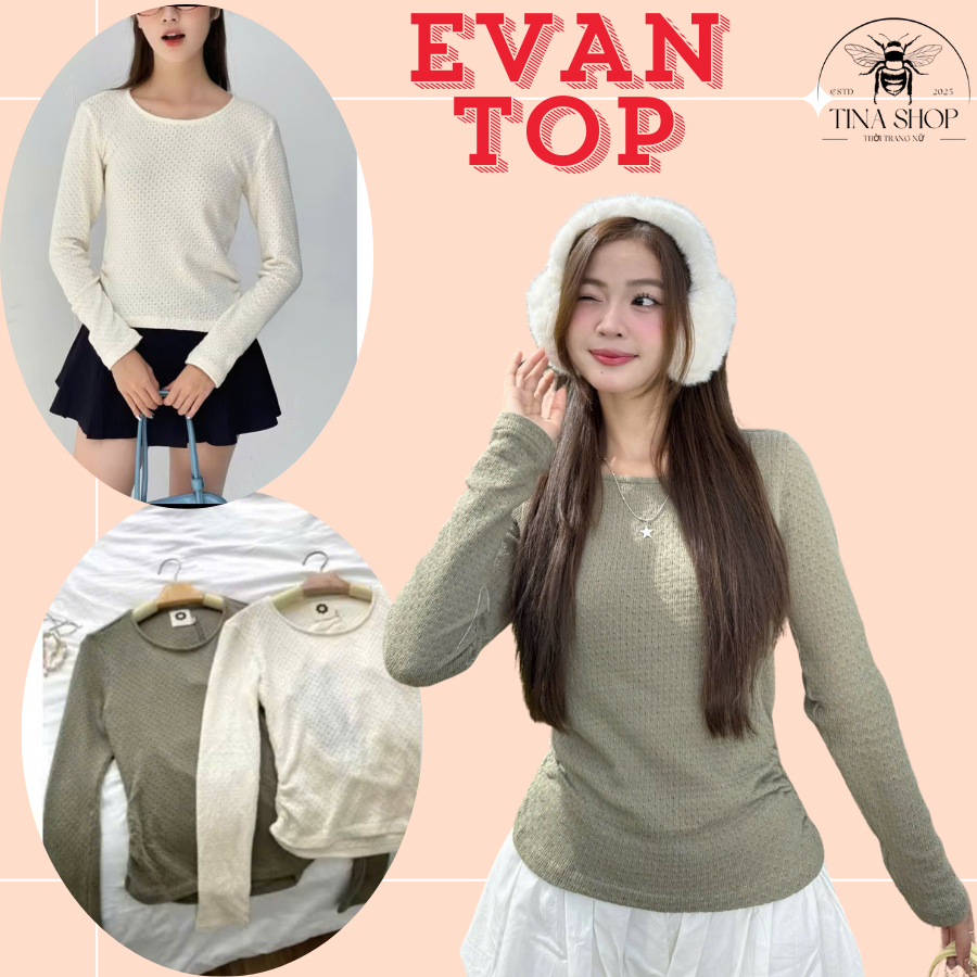 EVAN TOP - EXTREMELY FLOORABLE FALL BASIC SWEATSHIRT - TINA SHOP