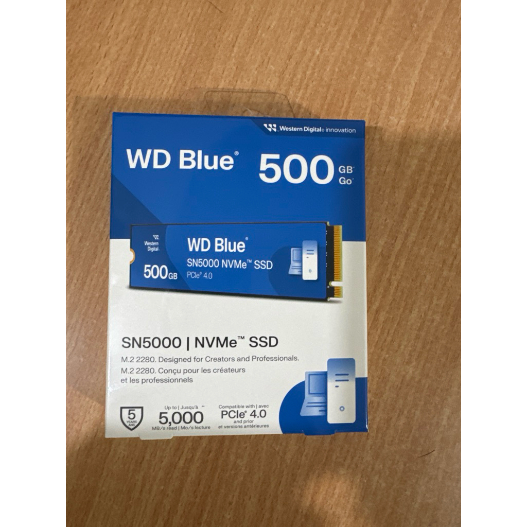 (เต็มภาษีมูลค่าเพิ่ม) SSD Western Digital Blue SN5000 500GB PCIe Gen4 x4 NVMe M.2 WDS500G3B0E