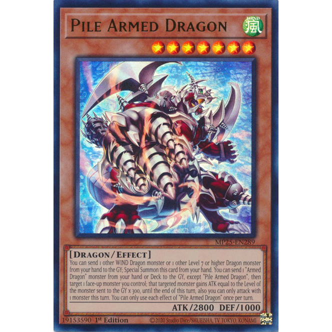 YMS - [การ์ด Yugioh] - [TCG-UK] - MP25-EN289 - Pile Armed Dragon - Ultra Rare 1st Edition