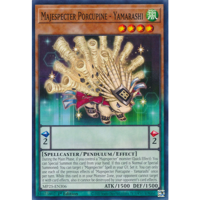 YMS - [การ์ด Yugioh] - [TCG-UK] - MP25-EN306 - Majespecter Porcupine - Yamarashi - Common 1st Editio