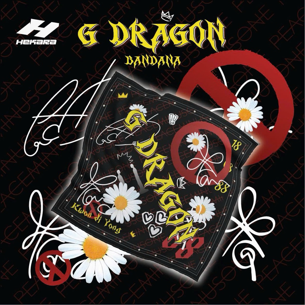 G_Dragon Bandana Large 60x60cm Unisex - เสื้อผ้า Hara
