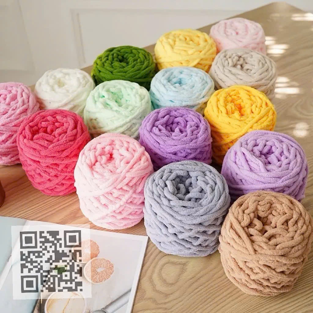 ขนสัตว์กํามะหยี่ 100g 6mm Yarn - THOTHINKLEN