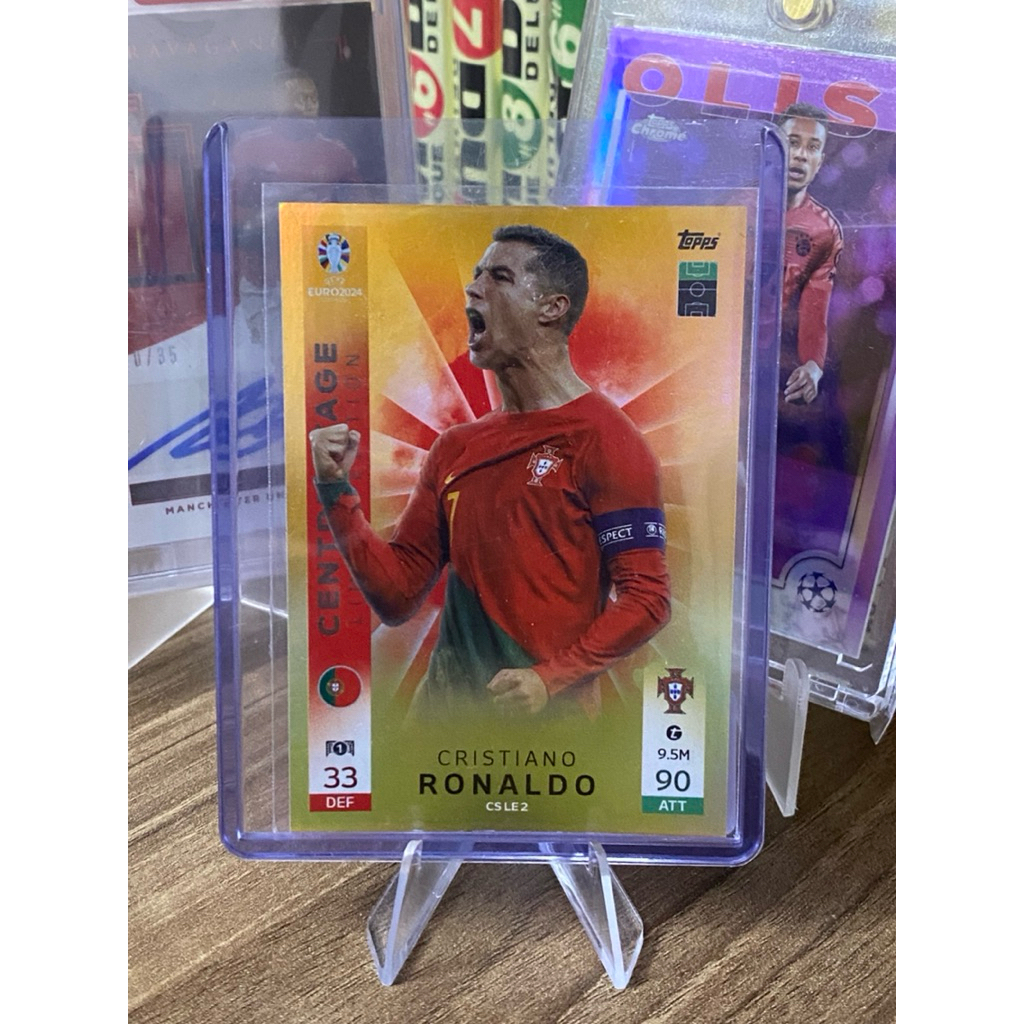 [SOLD OUT เท่านั้นสําหรับจอแสดงผล] Cristiano Ronaldo Topps Match Attax 2024 Porugal LIMITED EDTION P