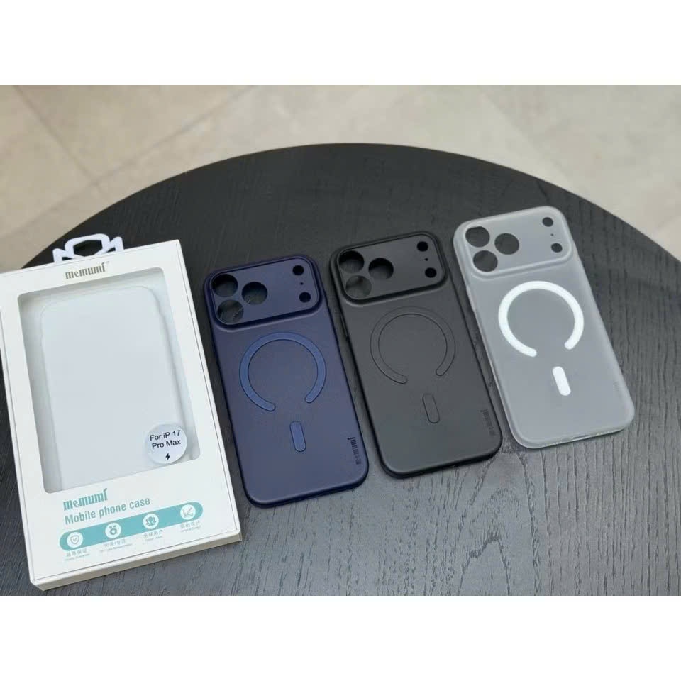 IP 17 PRO MAX เคส memumi เคลือบด้านบางพร้อมแหวนรองรับการชาร์จสําหรับ Iphone 16 pro max, 16 pro, 16 p