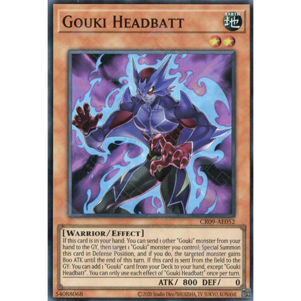 [KW2 Yugioh] [EN-AE] การ์ด CR09-AE052 Gouki Headbatt (SR) – ซุปเปอร์