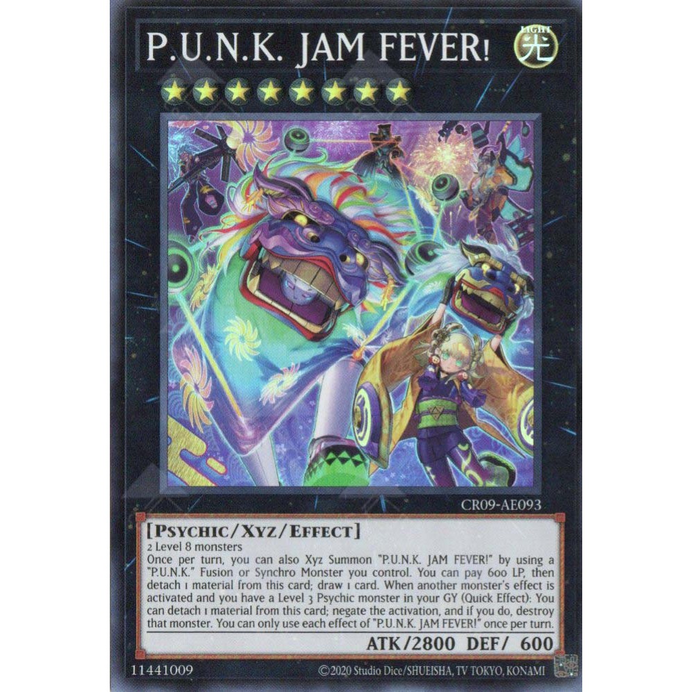 [KW2 Yugioh] [EN-AE] Thẻ bài CR09-AE093 P.U.N.K. JAM FEVER! (SR) – Super