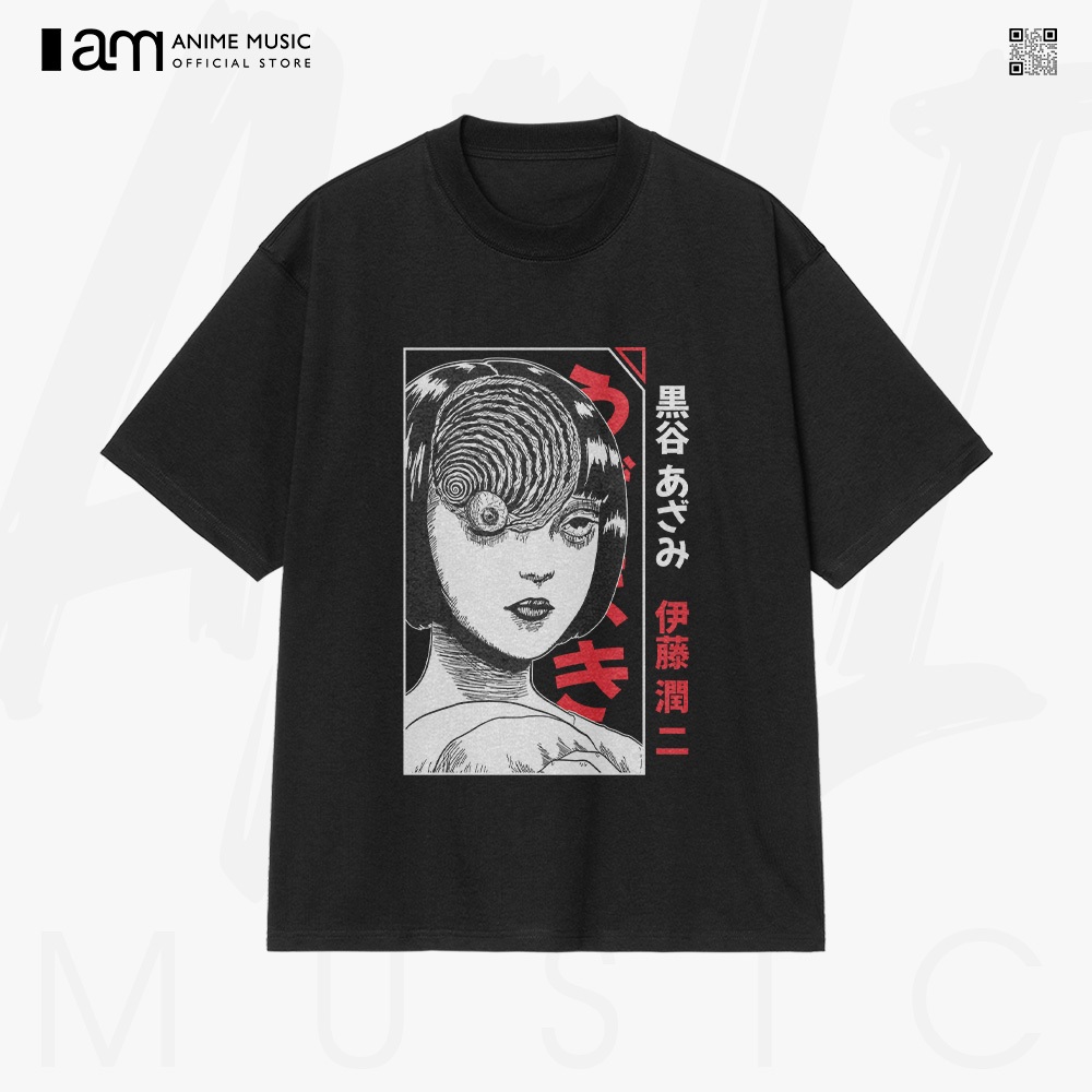 Junji Ito Uzumaki Color Art เสื้อยืด Unisex ขนาดใหญ่ ผ้าฝ้าย 100% แขนสั้น