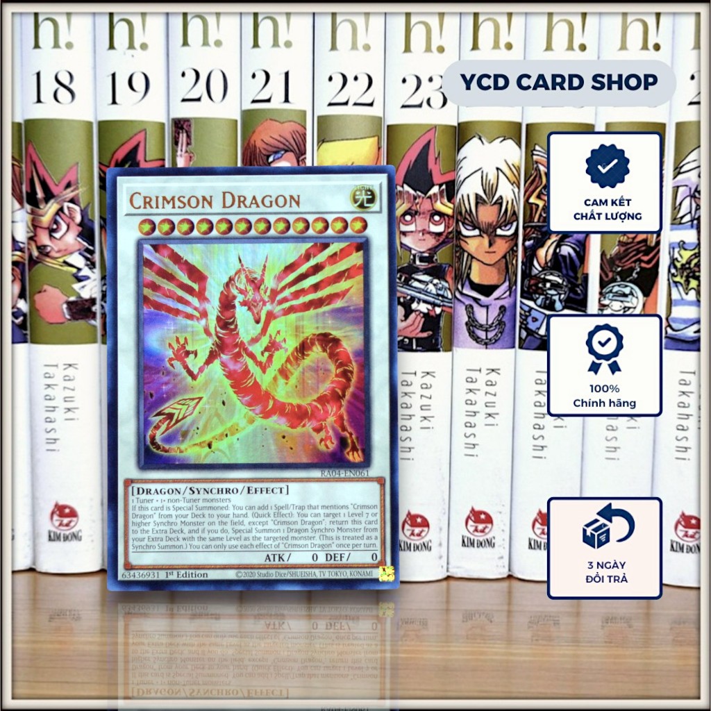 [YCDcardgame] การ์ด Yugioh ของแท้ Crimson Dragon -หายากมาก [Synchro]