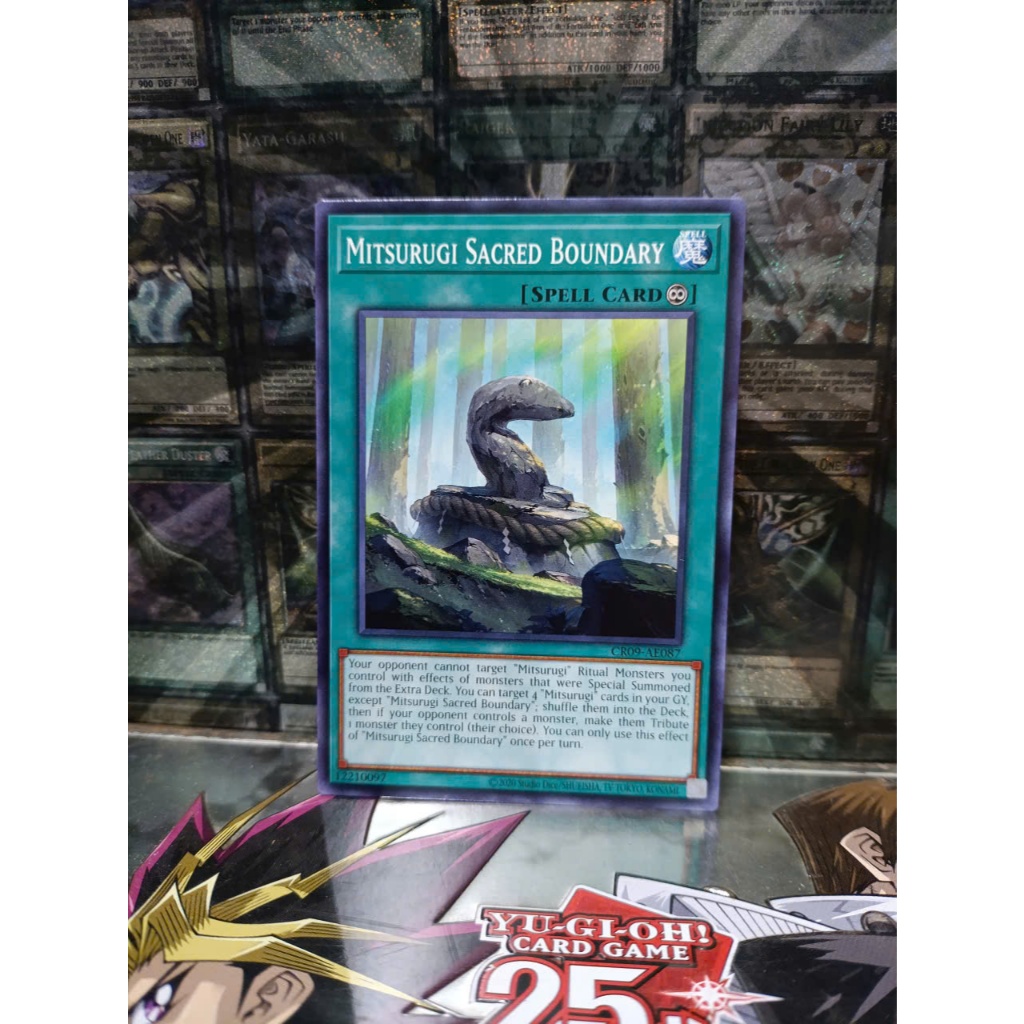 [ ถั่วลิสง - โปรดดูคําอธิบาย ] Yugioh AE Spell Mitsurugi Sacred Boundary Card - CR09-AE087 - ทั่วไป