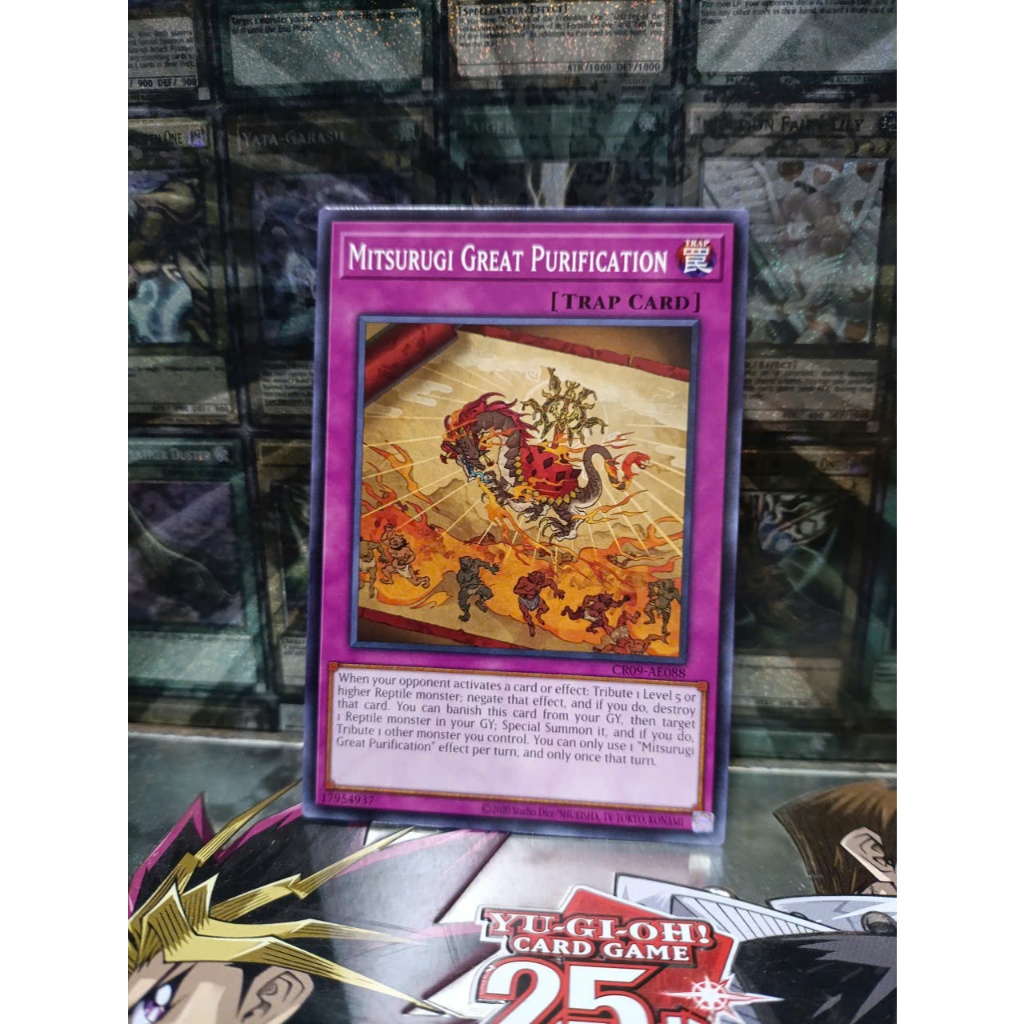 [ Peanut - โปรดดูคําอธิบาย ] Yugioh AE Trap Mitsurugi Great Purification Card - CR09-AE088 - ทั่วไป
