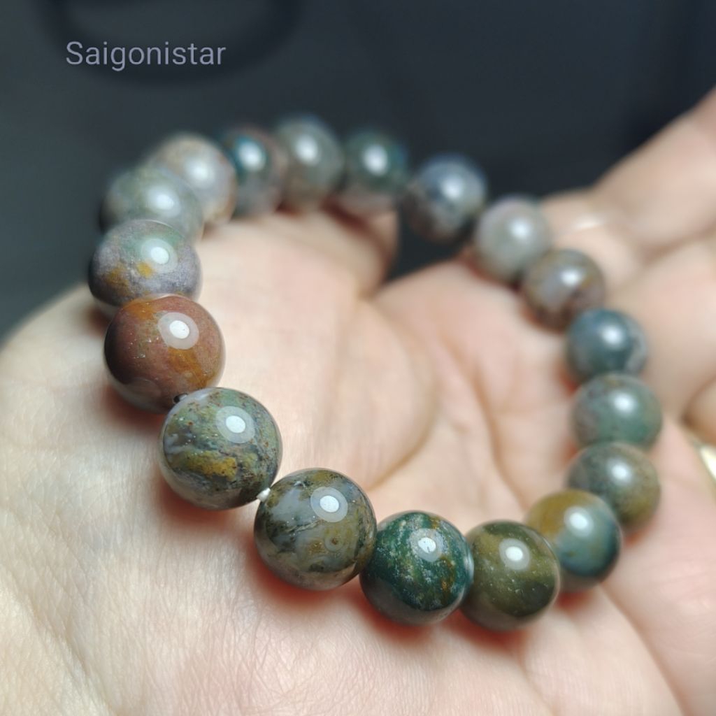 SGN SGN SGN 2110049 สร้อยคอลูกปัดสันติภาพหินธรรมชาติเป็นของขวัญพรไซงอยสตาร์