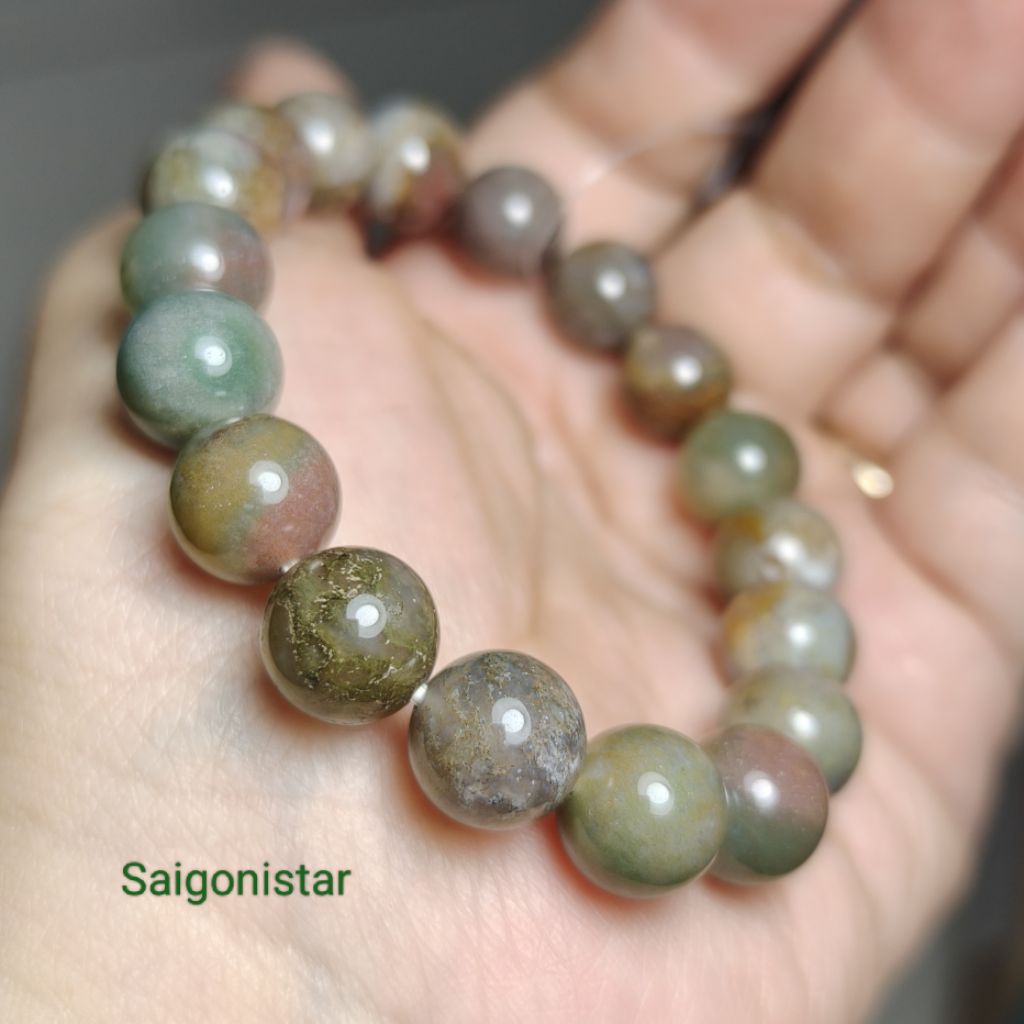 SGN SGN SGN 2110051 สร้อยคอลูกปัดสันติภาพหินธรรมชาติเป็นของขวัญที่อุดมไปด้วยไซงอยสตาร์