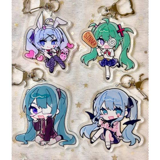Porte-clés Miku Vocaloid Vol.2 Miku แวมไพร์ Miku เติมเทรี Miku trou de lapin Miku surveillant