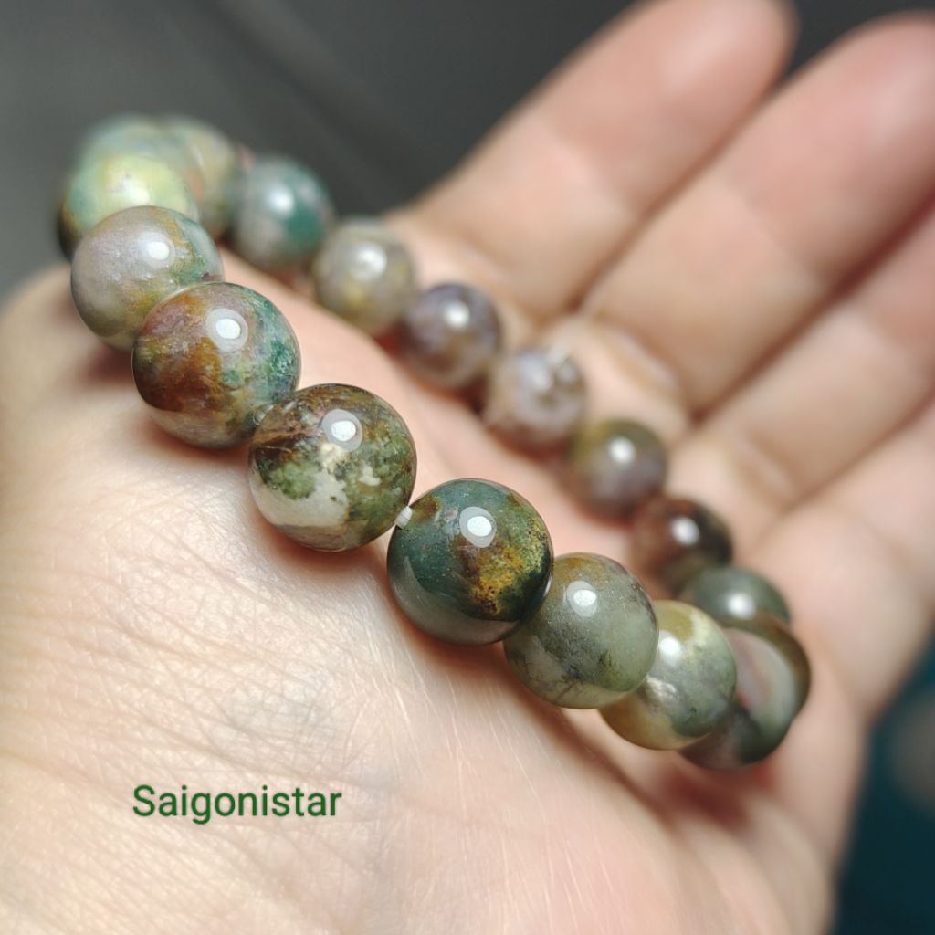 SGN SGN SGN 2110013 สร้อยคอลูกปัดสันติภาพหินธรรมชาติเป็นของขวัญพรไซงอยสตาร์