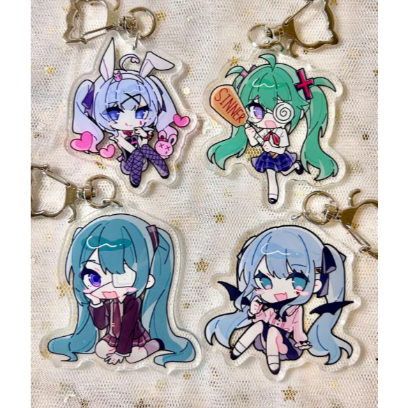 Porte-clés Miku Vocaloid Vol.2 Miku แวมไพร์ Miku เติมเทรี Miku trou de lapin Miku surveillant