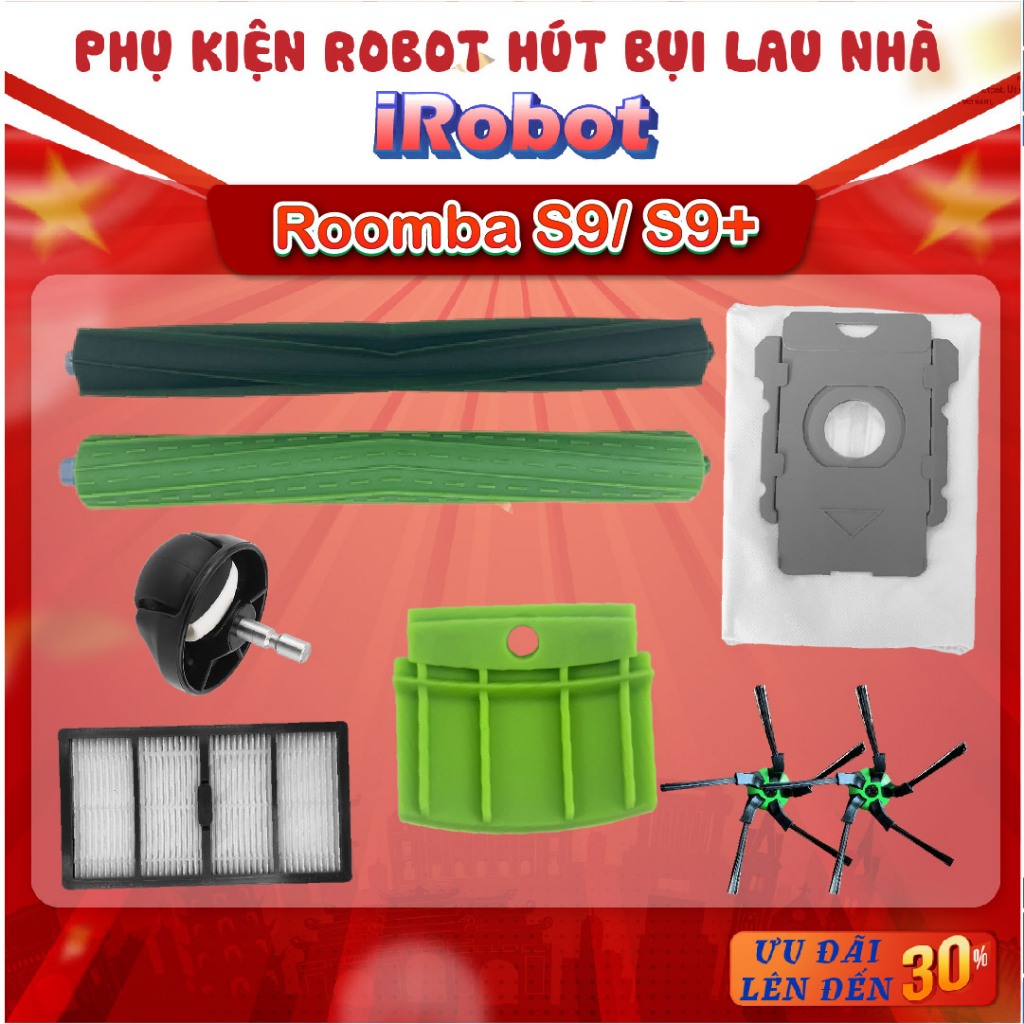 IROBOT ROOMBA S9/S9 PLUS อุปกรณ์เสริมเครื่องดูดฝุ่นหุ่นยนต์ iROBOT คุณภาพ - ถุงขยะ แปรง ล้อ...