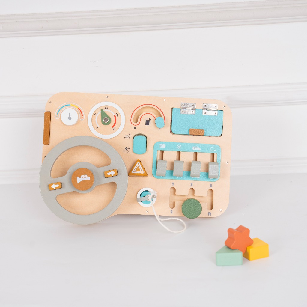 ของเล่นเล็กๆ พวงมาลัยรถ Busy Board Toy - Busy Board สําหรับเด็กเรียนรู้การขับรถ
