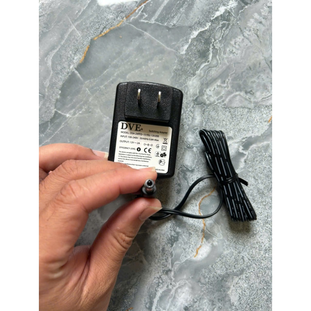 อะแดปเตอร์แปลงไฟ DVE ของแท้ 12V 2A