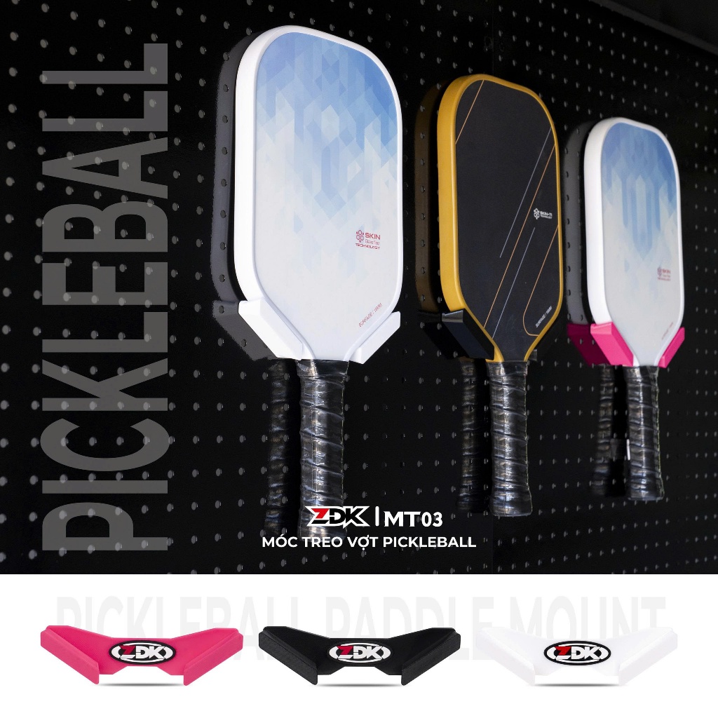 ZDK ภูเขา03 ที่วางไม้ดอง, พาสพลาสติก 3ง สําหรับดองบอล, เทนนิส, ปิงปอง, กาวพร้อม