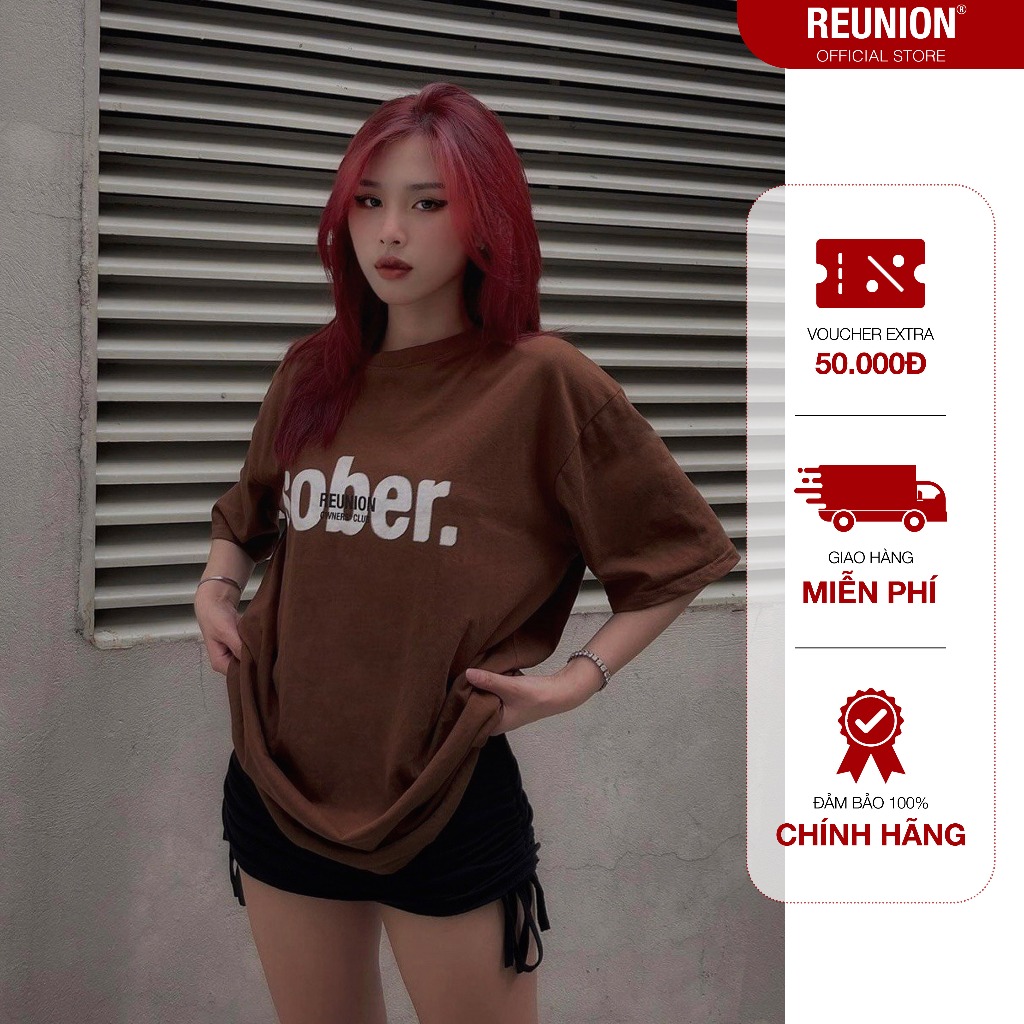 เสื้อยืด REUNION REUNION BROWN-SOBER
